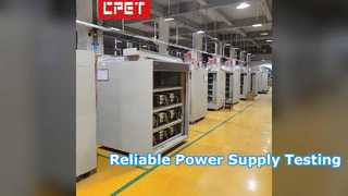 Teste de queima de fonte de alimentação na câmara